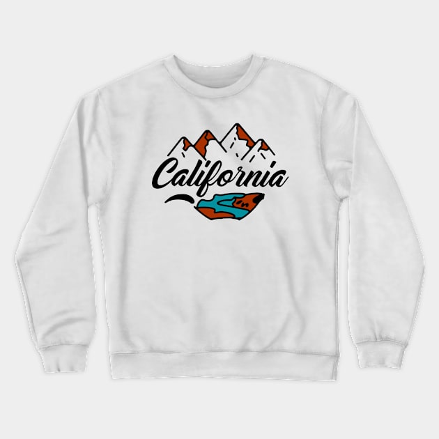 California Crewneck Sweatshirt by sapstudiodesign